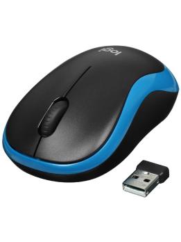 Мышь беспроводная Logitech M185 синий, 1000 dpi, радиоканал, USB, кнопки - 3