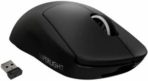Мышь беспроводная Logitech G PRO X SUPERLIGHT черный, 25600 dpi, радиоканал, USB, кнопки - 5
