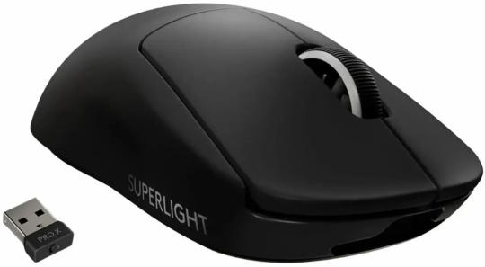Мышь беспроводная Logitech G PRO X SUPERLIGHT черный, 25600 dpi, радиоканал, USB, кнопки - 5