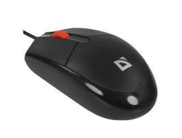 Мышь проводная Defender Delta MM-523 черный, 1000 dpi, USB, кнопки - 3