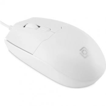 Мышь проводная Oklick 147M белый, 2000 dpi, USB, кнопки - 4