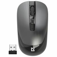 Мышь беспроводная Defender Wave MM-995 серебристый, 1600 dpi, радиоканал, USB, кнопки - 4