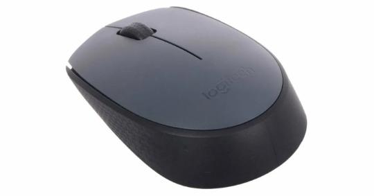 Мышь беспроводная Logitech M170 черный/темно-серый, 1000 dpi, радиоканал, USB, кнопки - 3