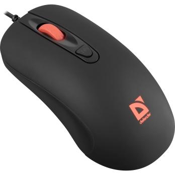 Мышь проводная Defender Omega MB-522 черный, 1600 dpi, USB, кнопки - 4