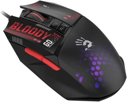 Мышь проводная A4Tech Bloody W60 Max Mini черный, 12000 dpi, USB, кнопки - 9