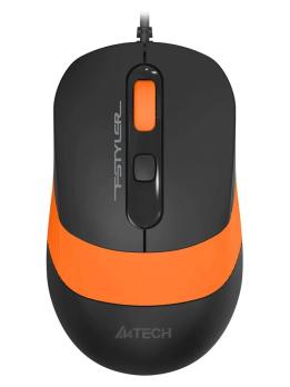 Мышь проводная A4Tech Fstyler FM10S черный/оранжевый, 1600 dpi, USB, кнопки - 4