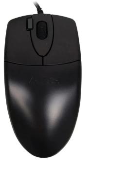 Мышь проводная A4Tech OP-620DS черный, 1000 dpi, USB, кнопки - 4
