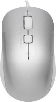Мышь проводная A4Tech Fstyler FM26S серебристый/белый, 1600 dpi, USB, кнопки - 4