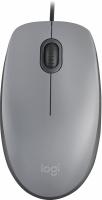 Мышь проводная Logitech M110 серый, 1000 dpi, USB, кнопки - 3