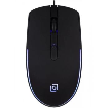 Мышь проводная Oklick 100M черный, 1600 dpi, USB, кнопки - 4