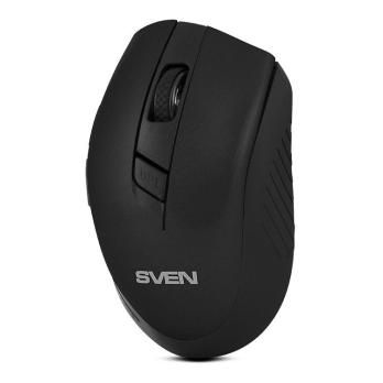 Мышь беспроводная SVEN RX-425W черный, 1600 dpi, радиоканал, USB, кнопки - 6