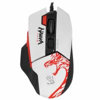 Мышь проводная A4Tech Bloody W95 Max Naraka белый/рисунок, оптическая, 12000 dpi, USB, кнопки - 6