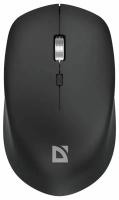 Мышь беспроводная Defender Velvet MB-406 черный, 1600 dpi, радиоканал, Bluetooth, USB, кнопки - 4