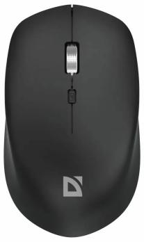 Мышь беспроводная Defender Velvet MB-406 черный, 1600 dpi, радиоканал, Bluetooth, USB, кнопки - 4