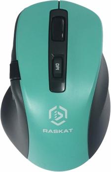 Мышь беспроводная Raskat M020W зеленый/черный, 2400 dpi, радиоканал, Bluetooth, USB, кнопки - 7