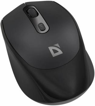 Мышь беспроводная Defender Vision MS-376 черный, 1600 dpi, радиоканал, Bluetooth, USB, кнопки - 4
