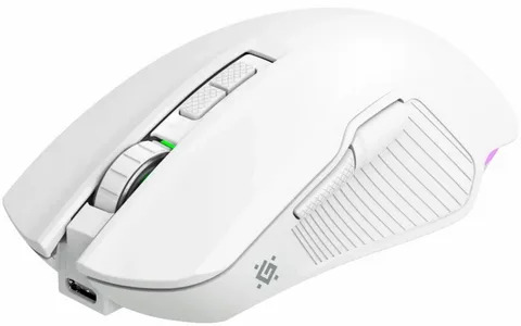 Мышь беспроводная/проводная Defender Whisper GM-209 белый, 7200 dpi, радиоканал, Bluetooth, USB, кнопки - 8