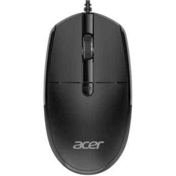 Мышь проводная Acer OMW401 черный, 2000 dpi, USB, кнопки - 4