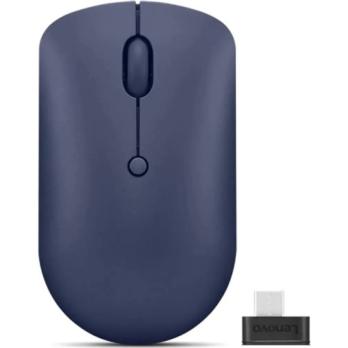 Мышь проводная Lenovo 540 синий, 2400 dpi, USB-C, кнопки - 4