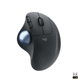Трекбол Logitech M575S черный оптическая 2000dpi беспров. BT/Radio USB2.0 (910-007035)