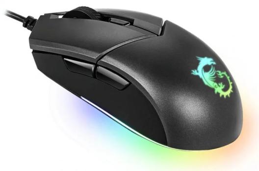 Мышь проводная MSI Clutch GM11 черный, 5000 dpi, USB, кнопки - 6