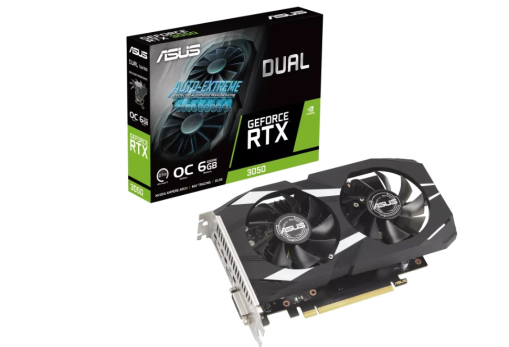 Видеокарта  ASUS GeForce RTX 3050 OC Edition 6 ГБ (90YV0K60-M0NA00)