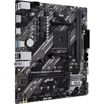 Материнская плата ASUS PRIME B550M-K ARGB, Socket AM4, AMD B550, 2xDDR4, 4xSATA, 2xM.2, 1xPCI-E 4.0 x16, 1xPCI-E x1, 1xHDMI, 1xDP, 1x 1Gb LAN, 4xUSB-A 3.2 Gen 1, 2xUSB-A 2.0, 3x3.5 мм, 7.1, Micro-ATX
