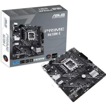 Материнская плата ASUS PRIME H610M-E-CSM, LGA 1700, Intel H610, 2xDDR5, 4xSATA, 2xM.2 PCIe 3.0 (x2, x4), 1xPCIe 4.0 x16, 1xPCIe x1, 1xHDMI, 1xDP, 1xVGA, 2xUSB-A 2.0, 2xUSB-A 3.2 Gen 1, 1x 1Gb LAN, 3x3.5 мм, 7.1, mATX