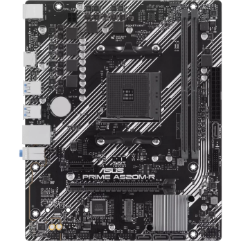 Материнская плата ASUS PRIME A520M-R, AM4, AMD A520, 2xDDR4, 4xSATA, 1xM.2, 1xPCIe 3.0 x16, 1xPCIe x1, 1xHDMI, 1x 1Gb LAN, 2xUSB-A 2.0, 4xUSB-A 3.2 Gen 1, 3x3.5 мм, 7.1, mATX