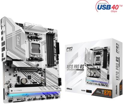 Материнская плата Asrock X870 PRO RS WIFI Socket AM5 AMD X870 4xDDR5 ATX AC`97 8ch(7.1) 2.5Gg RAID+HDMI
