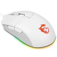 Мышь проводная MSI Clutch GM11 белый, 5000 dpi, USB, кнопки - 6