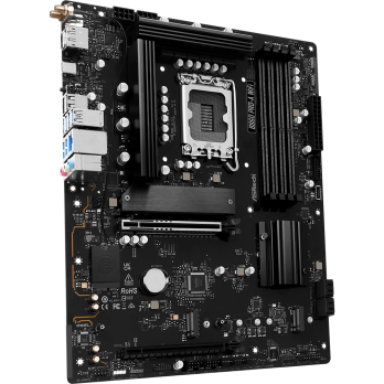 Материнская плата ASRock B860 Pro-A WiFi, LGA 1851, Intel B860, 4xDDR5, 4xSATA, 3xM.2, 1xPCIe 5.0 x16, 1xPCIe 4.0 x4, 1xDisplayPort, 1xHDMI, 1x 2.5Gb LAN, 6xUSB 3.2 Gen 1, 2xUSB 2.0, 1xUSB 3.2 Gen 2x2 (Type-C), 3x3.5 мм, 7.1, ATX