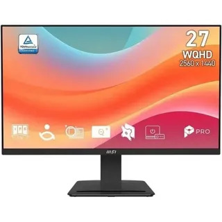 Монитор 27" MSI PRO MP273Q E7 IPS 2560x1440, 75 Гц, 1 мс, 16:9, 250 кд/м², 2×HDMI 2.0, DP 1.4, 3.5 Jack, HDR10, Adaptive-Sync, черный
