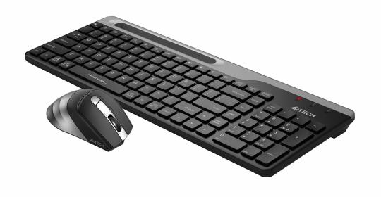 Комплект клавиатура+мышь A4Tech FStyler FB2535C беспроводной, USB + Bluetooth, 2000 DPI, черный