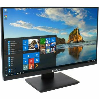Монитор 23.8" ExeGate SuperView EA2400 IPS 1920x1080, 75 Гц, 5 мс, 16:9, 250 кд/м², HDMI 1.4, VGA, веб-камера (2 Мп), 3.5 мм, черный