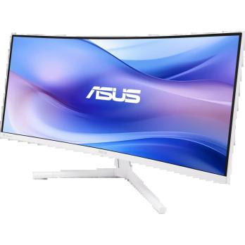 Монитор 34" ASUS VU34WCIP-W VA 3440x1440, 100 Гц, 1 мс, 21:9, 300 кд/м², HDMI 2.0, DP 1.4, USB-C (65 Вт), 3.5 Jack, USB Hub (4x USB 3.0), HDR10, изогнутый экран (1500R), динамики (2x2 Вт), белый
