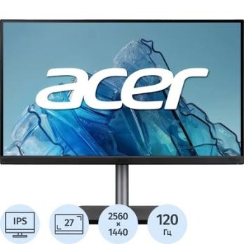 Монитор 27" Acer CB273UGbemipruzx, 16:9, IPS, QHD, 1ms, 350cd, 120Hz, HDMI, DP, USB, USB-C, LAN, HAS
