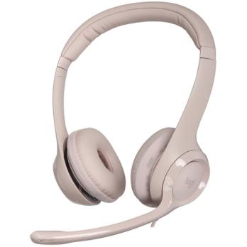 Гарнитура проводная Logitech H390, USB, розовая 918-001283