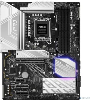 Материнская плата ASRock Z890 PRO RS, LGA1851, Intel Z890, 4xDDR5, 4xSATA, 4xM.2, 1xPCIe 5.0 x16, 2xThunderbolt 4, 1xUSB-A 3.2 Gen 2, 6xUSB-A 3.2 Gen 1, 4xUSB 2.0, 1xHDMI, 1xDP, 1x2.5Gb LAN, 3x3.5 мм, 7.1, ATX