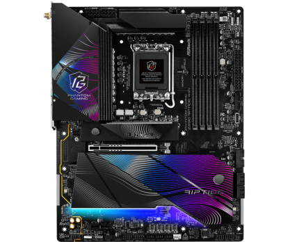 Материнская плата ASRock Z890 Riptide WiFi, LGA 1851, Intel Z890, 4xDDR5, 4xSATA, 5xM.2, 1xPCIe 5.0 x16, 1xPCIe 4.0 x16, 1xPCIe x1, 2xUSB-C Thunderbolt 4, 4xUSB-A 3.2 Gen 1, 1xUSB-A 3.2 Gen 2, 1xHDMI, 1x2.5Gb LAN, 4x3.5 мм, 7.1, ATX
