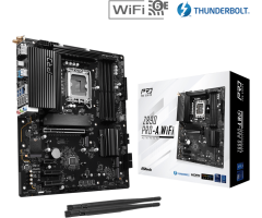 Материнская плата ASRock Z890 PRO-A WIFI, LGA 1851, Intel Z890, 4xDDR5, 4xSATA, 4xM.2, 1xPCIe 5.0 x16, 2xPCIe 4.0 x4, 1xPCIe 4.0 x1, 1xHDMI, 1xDP, 1xThunderbolt 4, 1x2.5Gb LAN, 4xUSB-A 3.2 Gen 1, 2xUSB-A 3.2 Gen 2, 1xUSB-C 3.2 Gen 2, 2xUSB-C Thunder