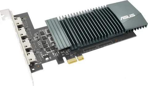Видеокарта Asus PCI-E GT710-SL-2GD5-BRK-EVO NVIDIA GeForce GT 710 2Gb 64bit GDDR5 954/5012 DVIx1 HDMIx1 CRTx1 HDCP Ret low profile