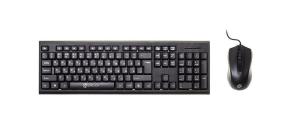 Комплект клавиатура+мышь Oklick 620M проводной, USB, 1200 DPI, чёрный