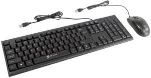 Комплект клавиатура+мышь Oklick 630M проводной, USB, 1600 DPI, чёрный