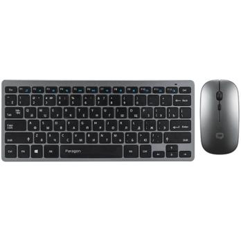 Комплект клавиатура+мышь Qumo Paragon K15/M21 беспроводной, USB, 1600 DPI, черный