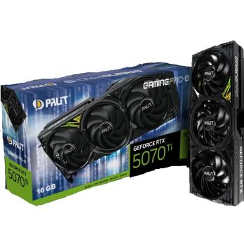 Видеокарта Palit NVIDIA GeForce RTX 5070 Ti GamingPro 16Gb PCI-E 256bit GDDR7 2295/30000 HDMIx1 DPx3 HDCP Ret