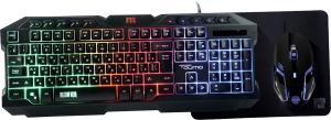Комплект клавиатура+мышь Qumo Mystic K58/M76 проводной, USB, 3200 DPI, чёрный