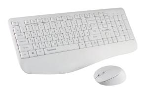 Комплект клавиатура+мышь Qumo Space K57/M75 беспроводной, USB, 1200 DPI, белый