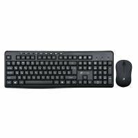 Комплект клавиатура+мышь Oklick 225M беспроводной, USB, 1200 DPI, чёрный