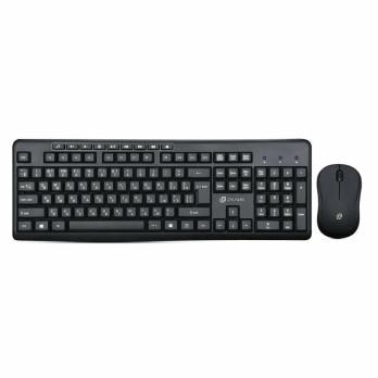 Комплект клавиатура+мышь Oklick 225M беспроводной, USB, 1200 DPI, чёрный